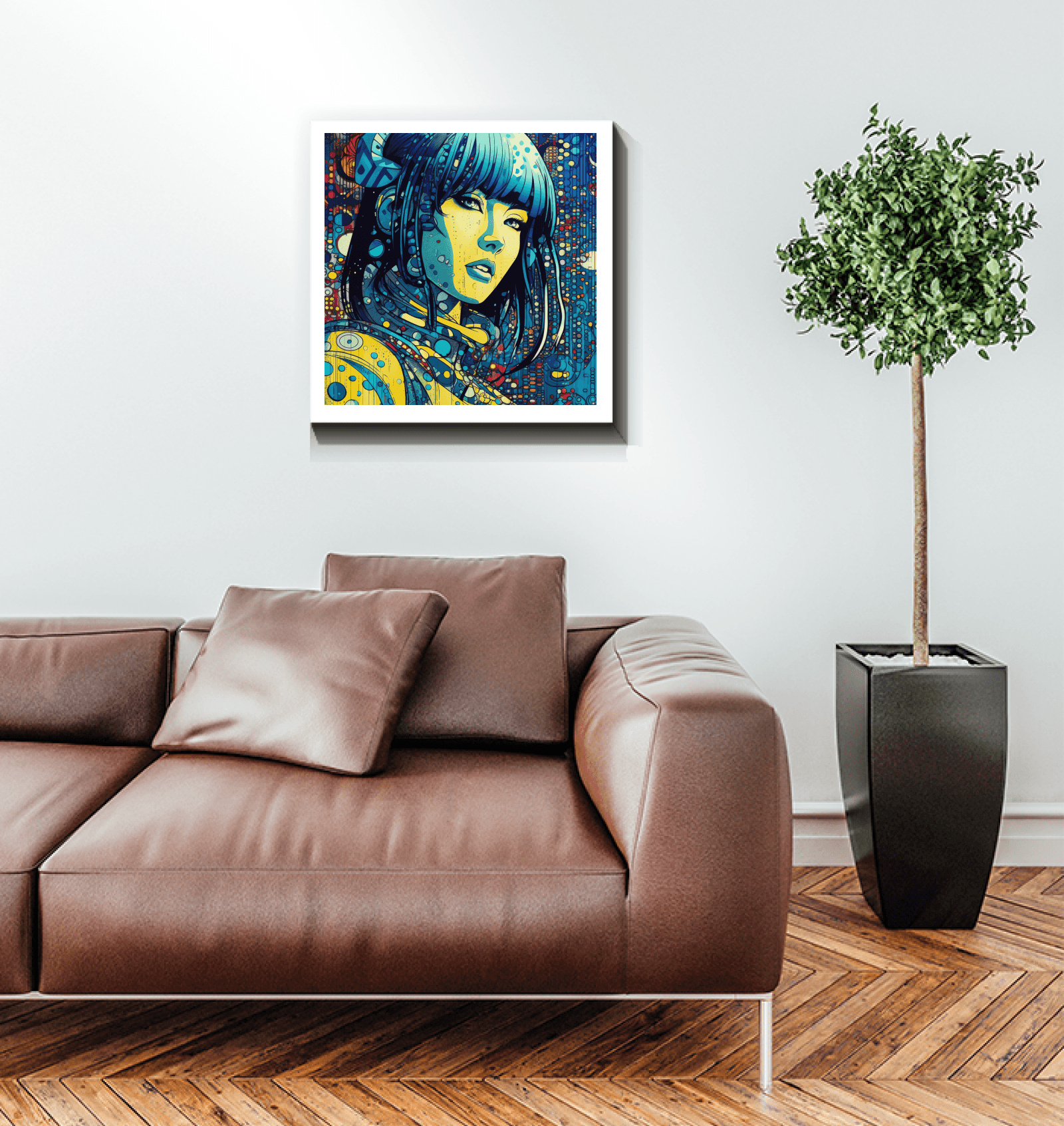 Line Luminance canvas art for modern interior design.