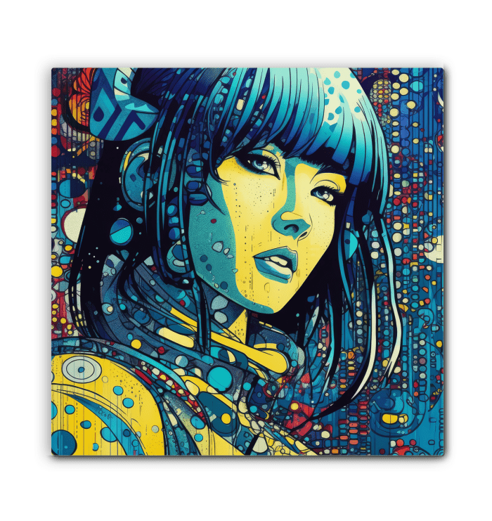 Bold Line Luminance abstract canvas for home embellishment.