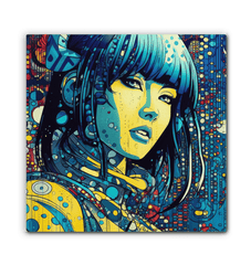 Bold Line Luminance abstract canvas for home embellishment.