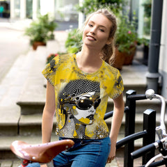 Line Luminosity All-Over Print Crop Tee - Beyond T-shirts