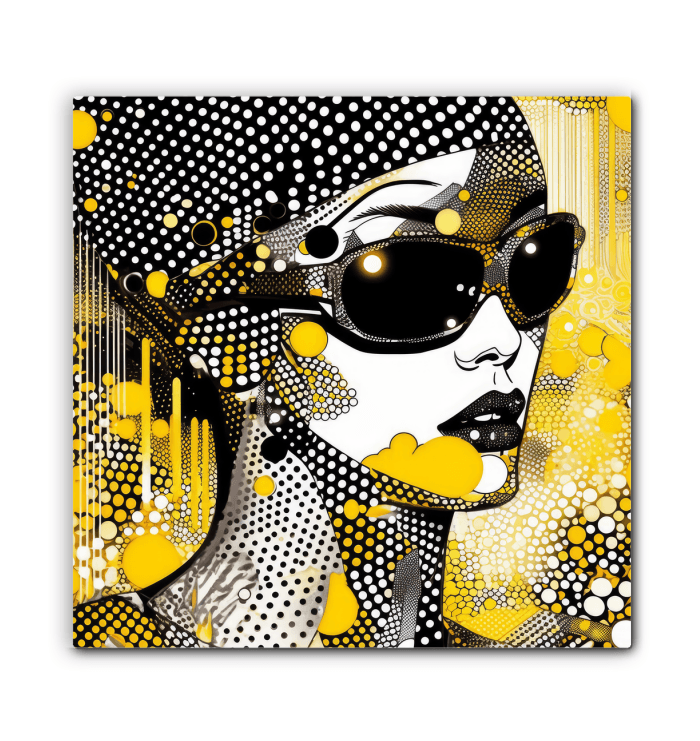 Vivid lines and luminous colors on wrapped canvas artwork