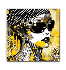 Vivid lines and luminous colors on wrapped canvas artwork