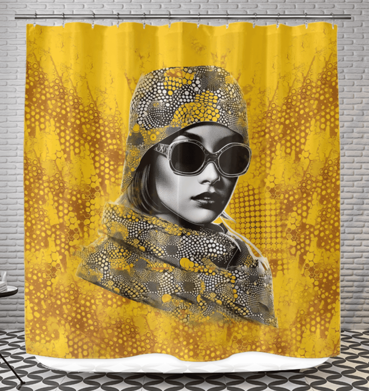 Durable and chic Luxury Line shower curtain enhancing bathroom decor.