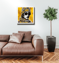 Artistic and modern Line Luxury Wrapped Canvas for office decor.
