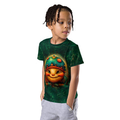 Kid's Crew Neck T-shirt with colorful lollipop design.