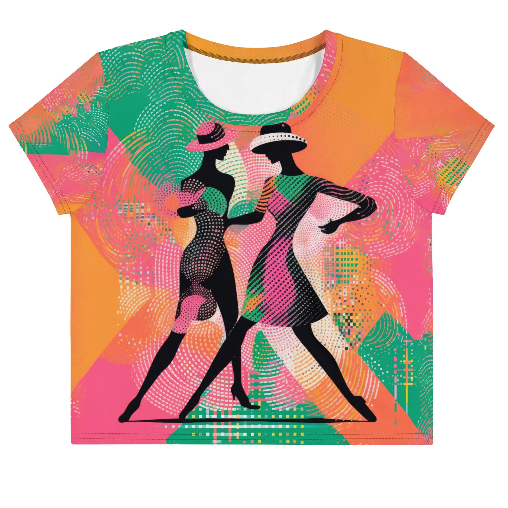 Lyrical Balletic Fashion Crop Tee with vibrant print design.