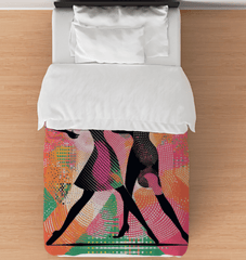 Elegant Lyrical Balletic Fashion Comforter - Twin Size, perfect for a cozy bedroom setting.