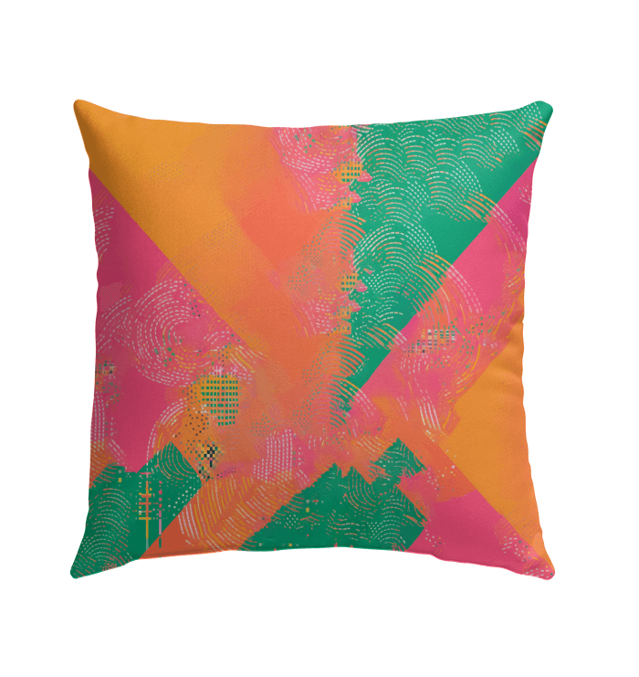 Close-up view of Lyrical Balletic Fashion pillow's intricate design