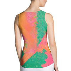 Stylish Cut & Sew Lyrical Balletic Fashion Tank Top detail view