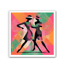 Lyrical Balletic Fashion Canvas Art Close-Up