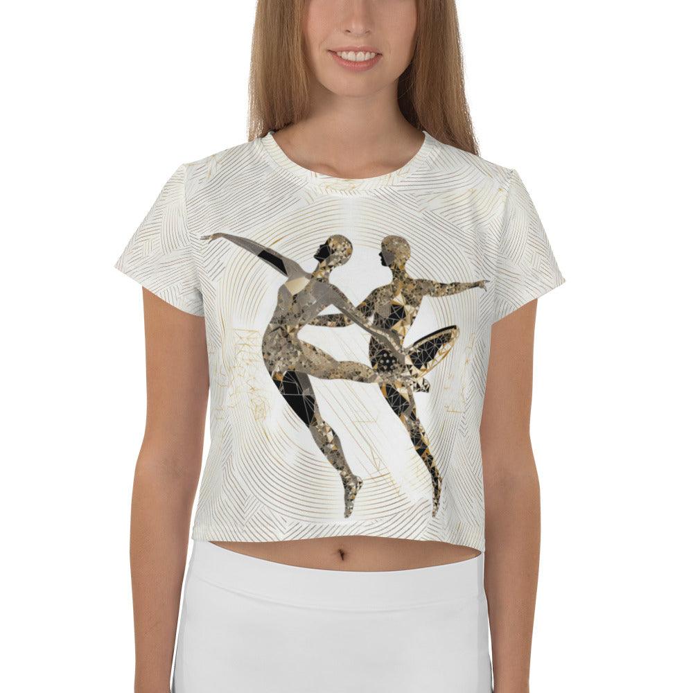 Lyrical Women's Dance Fashion All-Over Print Crop Tee - Beyond T-shirts