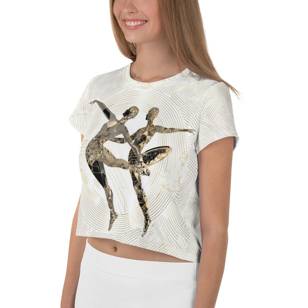 Lyrical Women's Dance Fashion All-Over Print Crop Tee - Beyond T-shirts