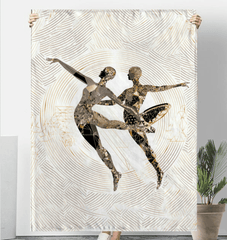 Stylish and Warm Lyrical Dance-Themed Women's Sherpa Blanket