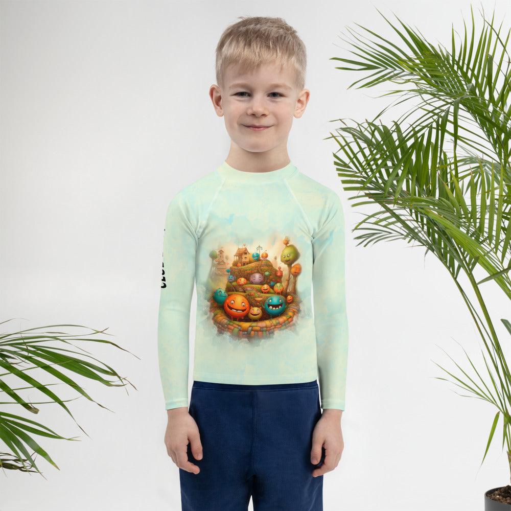 Magical Confectionary Rash Guard for kids with UV protection.