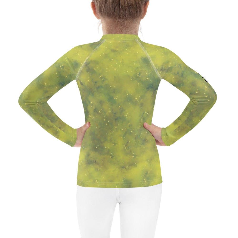 Back view of the Merry Go Round Rash Guard for kids.