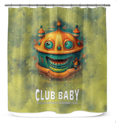 Enchanted bathroom decor with Magical Merry Go Round themed shower curtain.