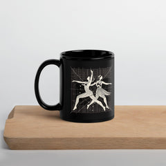 Close-up of the Majestic Balletic Attire mug's glossy finish.