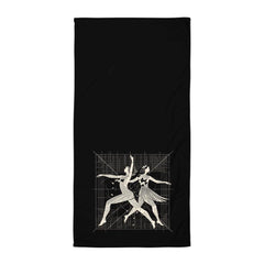 Elegant ballet-themed towel with dance-inspired motifs