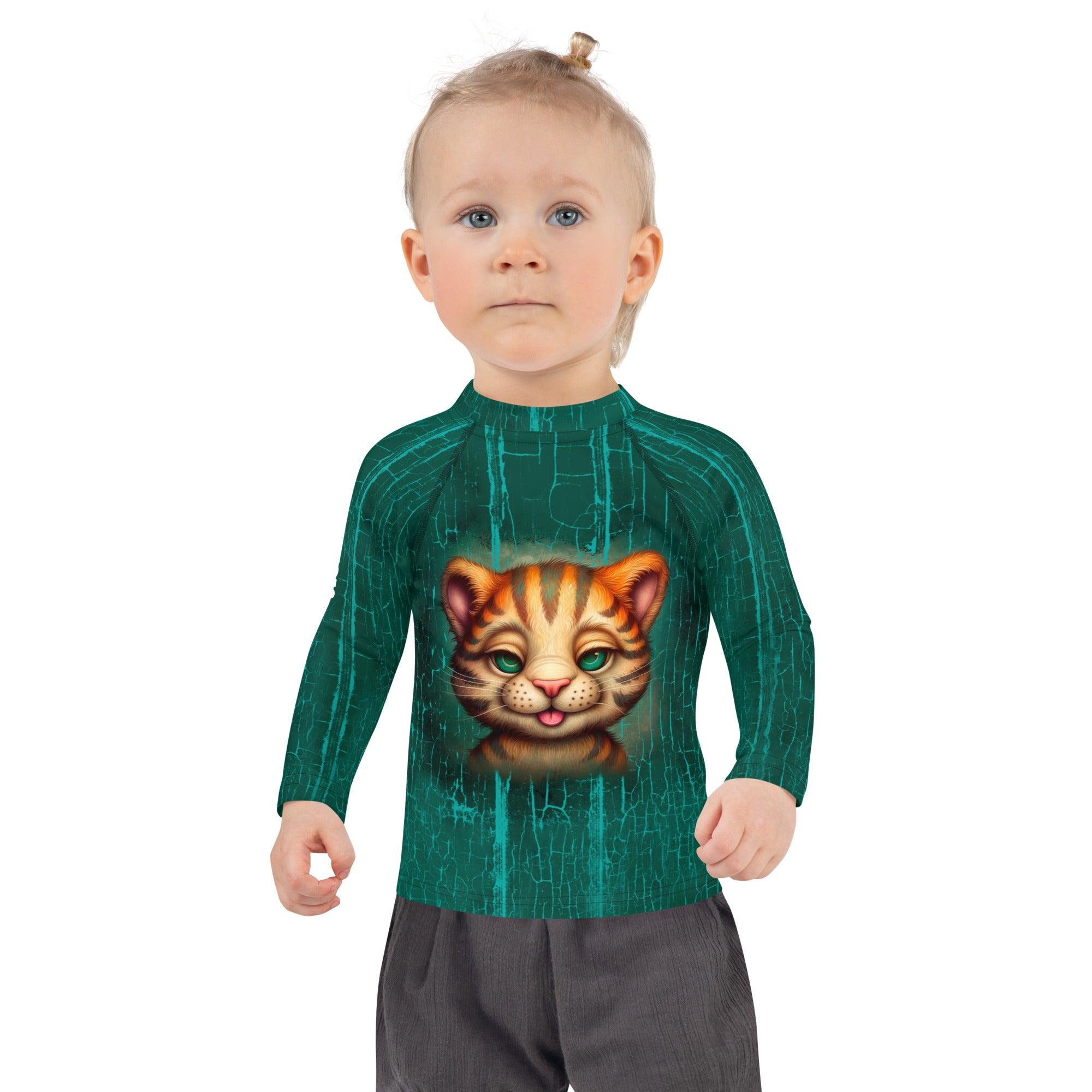 Majestic Feline Visions Rash Guard UV protection feature.