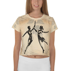 Majestic Feminine Dance Motion All-Over Print Crop Tee - Beyond T-shirts