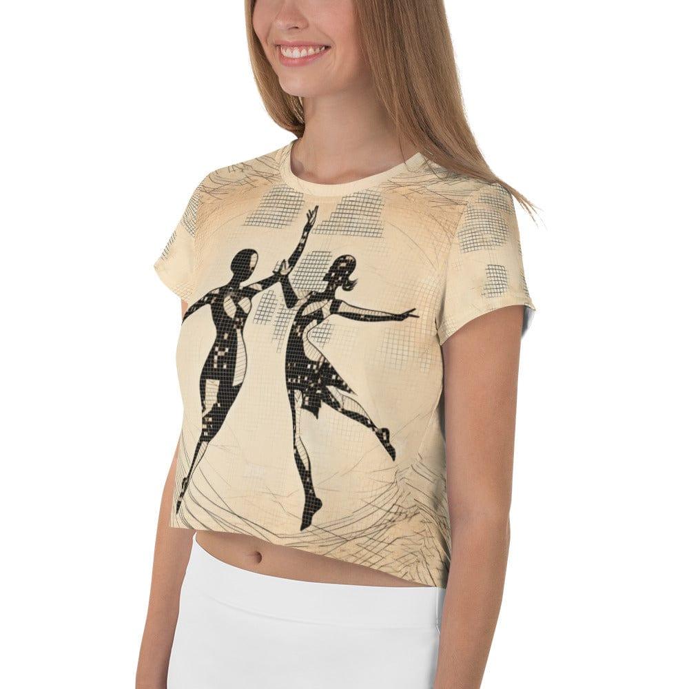 Majestic Feminine Dance Motion All-Over Print Crop Tee - Beyond T-shirts