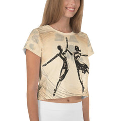 Majestic Feminine Dance Motion All-Over Print Crop Tee - Beyond T-shirts