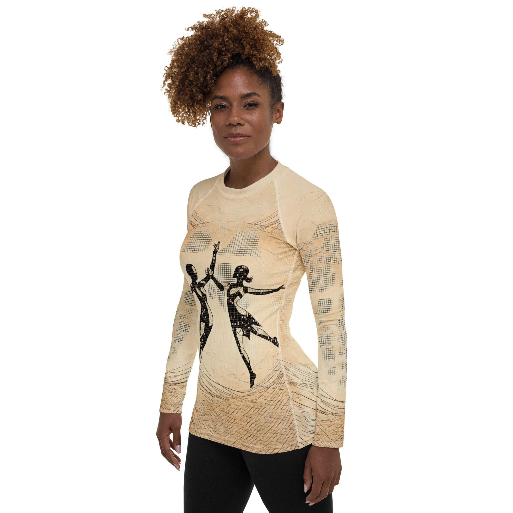 Majestic Feminine Dance Motion Women's Rash Guard - Beyond T-shirts