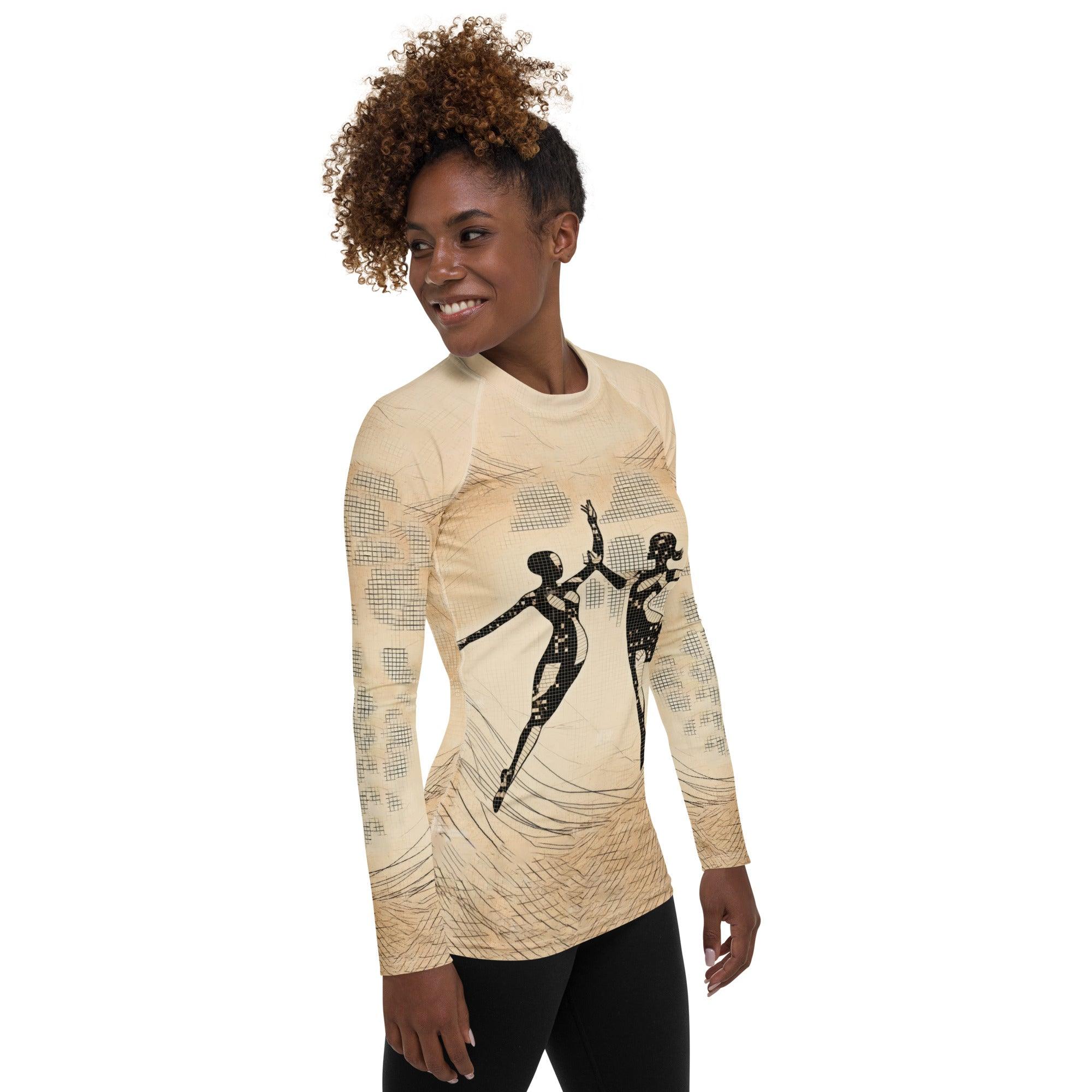 Majestic Feminine Dance Motion Women's Rash Guard - Beyond T-shirts