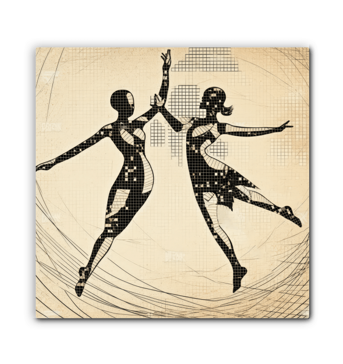 Majestic Feminine Dance Motion Wrapped Canvas - Beyond T-shirts