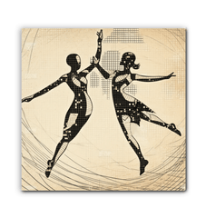 Majestic Feminine Dance Motion Wrapped Canvas - Beyond T-shirts