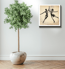 Majestic Feminine Dance Motion Wrapped Canvas - Beyond T-shirts