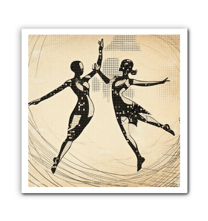 Majestic Feminine Dance Motion Wrapped Canvas - Beyond T-shirts