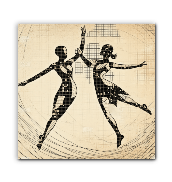 Majestic Feminine Dance Motion Wrapped Canvas - Beyond T-shirts