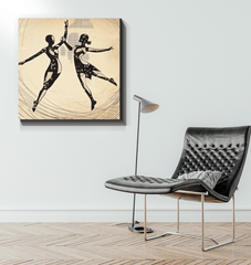 Majestic Feminine Dance Motion Wrapped Canvas - Beyond T-shirts