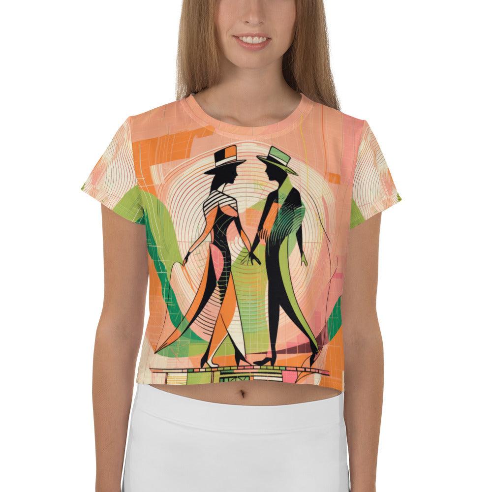 Majestic Women's Dance Attire All-Over Print Crop Tee - Beyond T-shirts