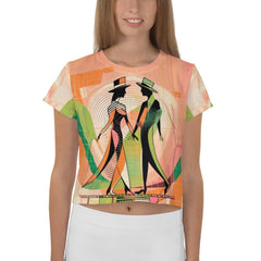 Majestic Women's Dance Attire All-Over Print Crop Tee - Beyond T-shirts