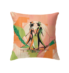 Women's dance-themed decorative indoor pillow