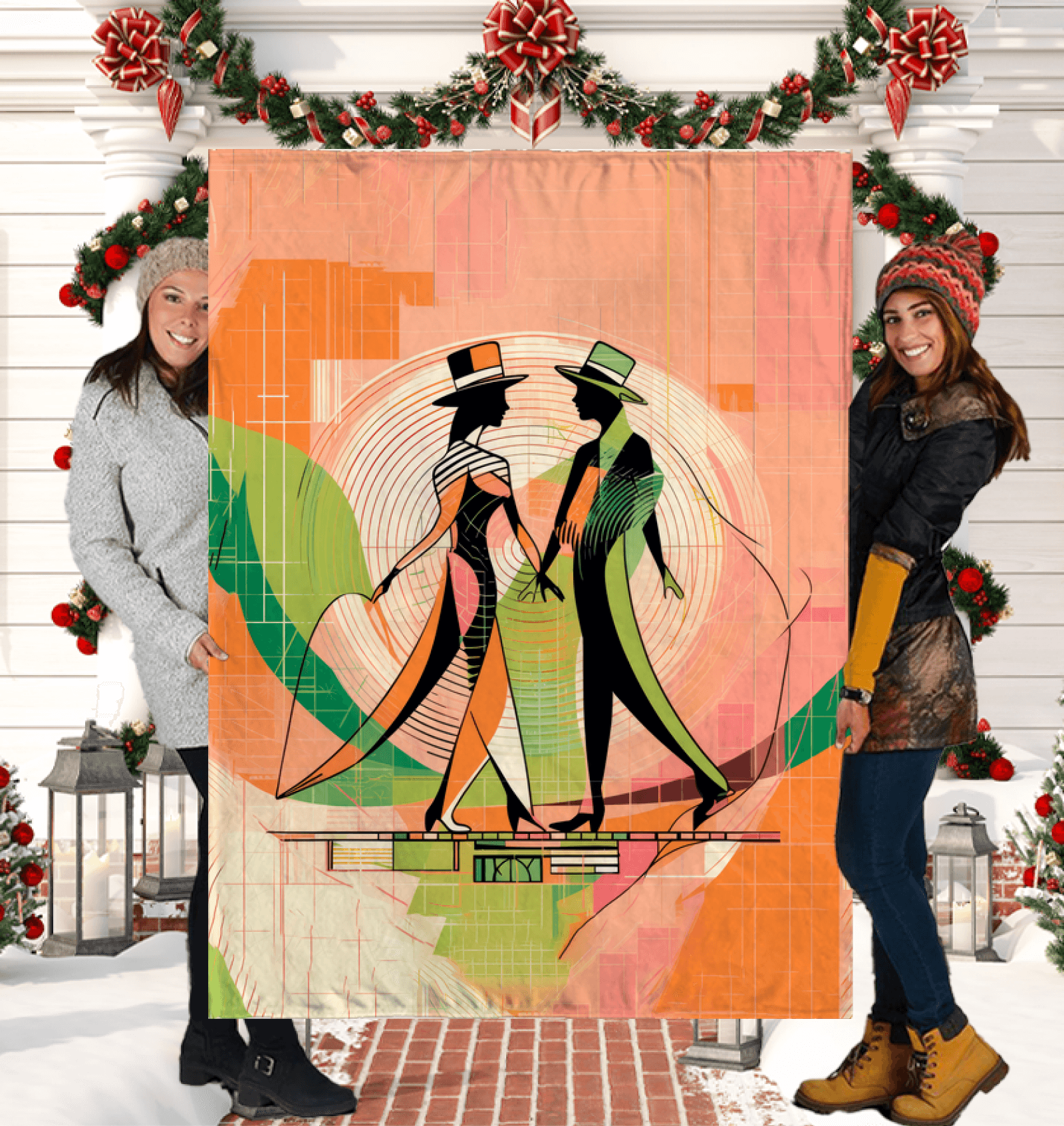Majestic Women's Dance Attire Sherpa Blanket laid out on a cozy reading nook.