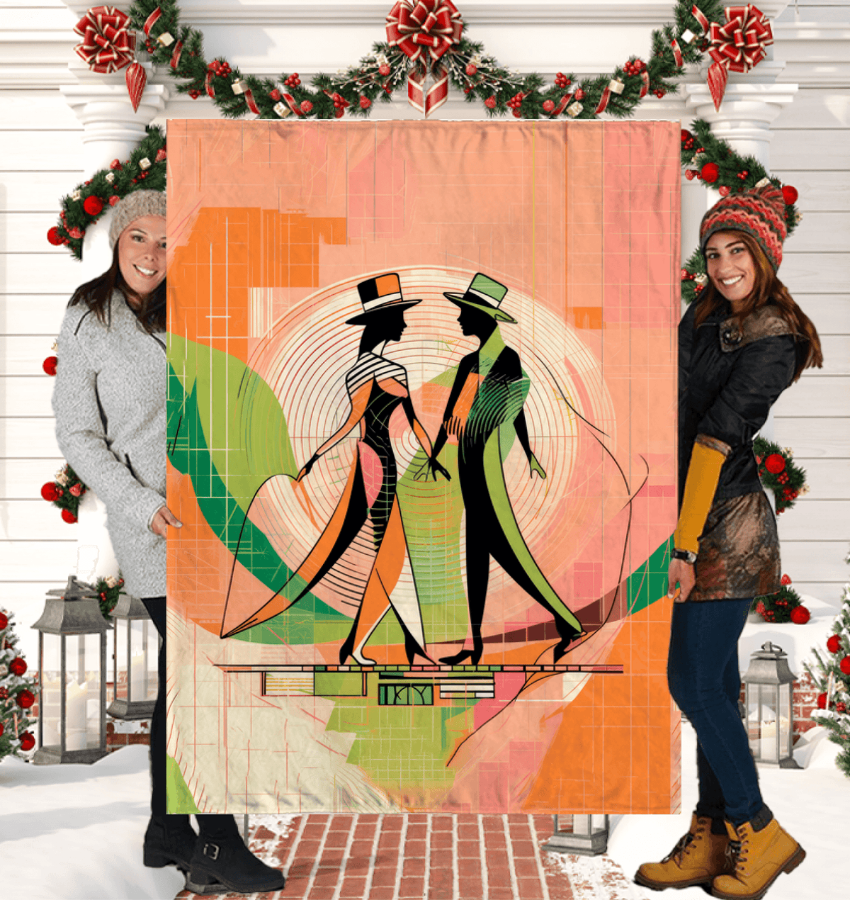 Majestic Women's Dance Attire Sherpa Blanket laid out on a cozy reading nook.