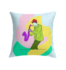 Male Saxophonist Indoor Pillow - Beyond T-shirts