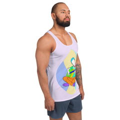 Man playing guitar line art Men's tank top - Beyond T-shirts