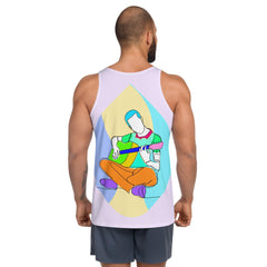 Man playing guitar line art Men's tank top - Beyond T-shirts