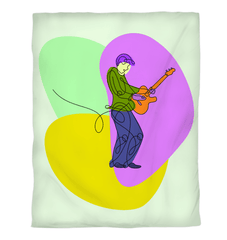 Man With An Electric Guitar Duvet Cover - Beyond T-shirts