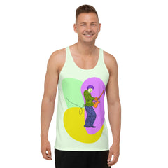 Electric Guitar Unisex Tank Top Front View