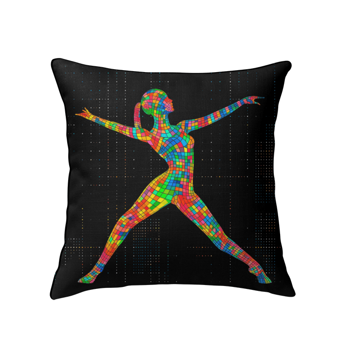 Melodic balletic attire-themed cozy pillow for stylish interiors.