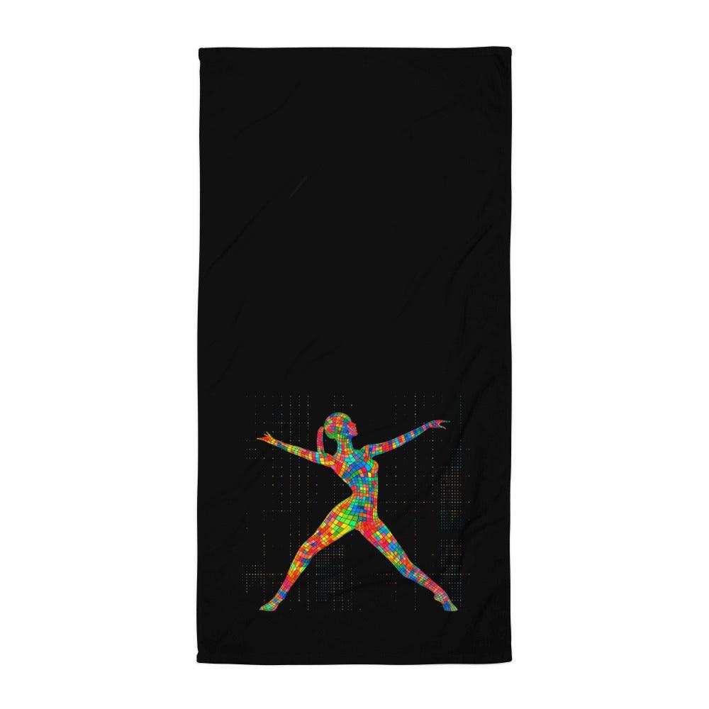 Luxurious absorbent towel designed for ballet attire, featuring a unique balletic design.