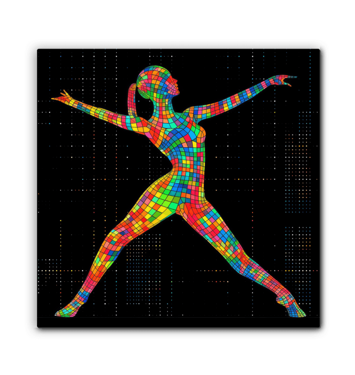 Home decor balletic attire wrapped canvas.