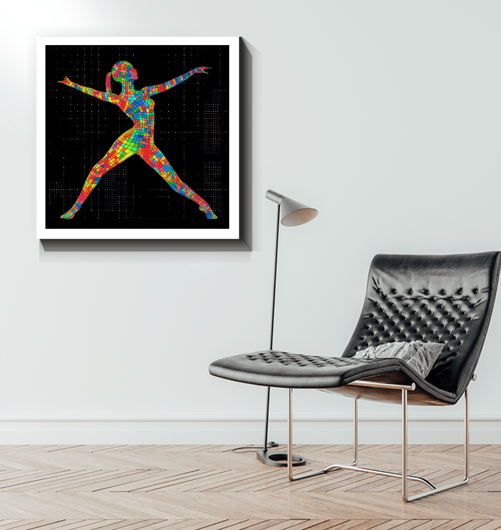 Balletic costume wall art for elegant interiors.