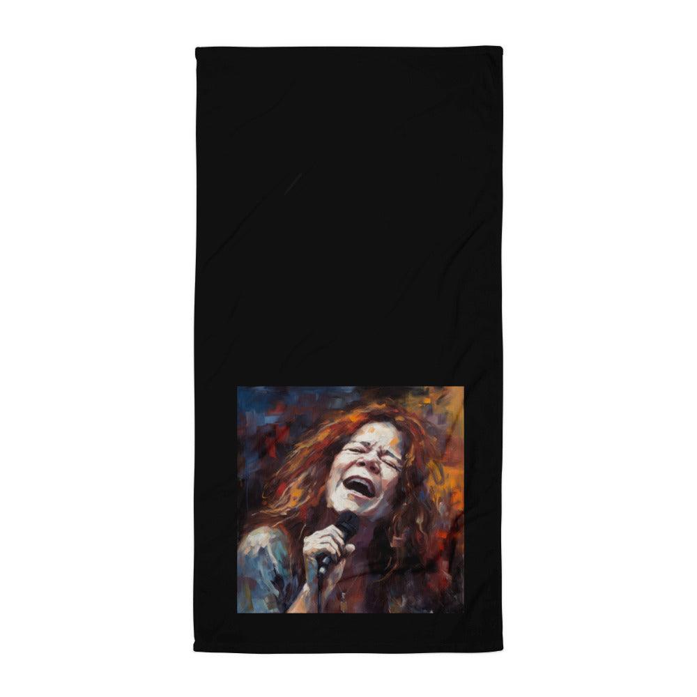 Vibrant Melodic Madness Towel showcasing unique design, ideal for music lovers.