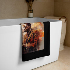 Elegant Melodic Masterpiece Towel with Musical Note Design for Stylish Bathrooms